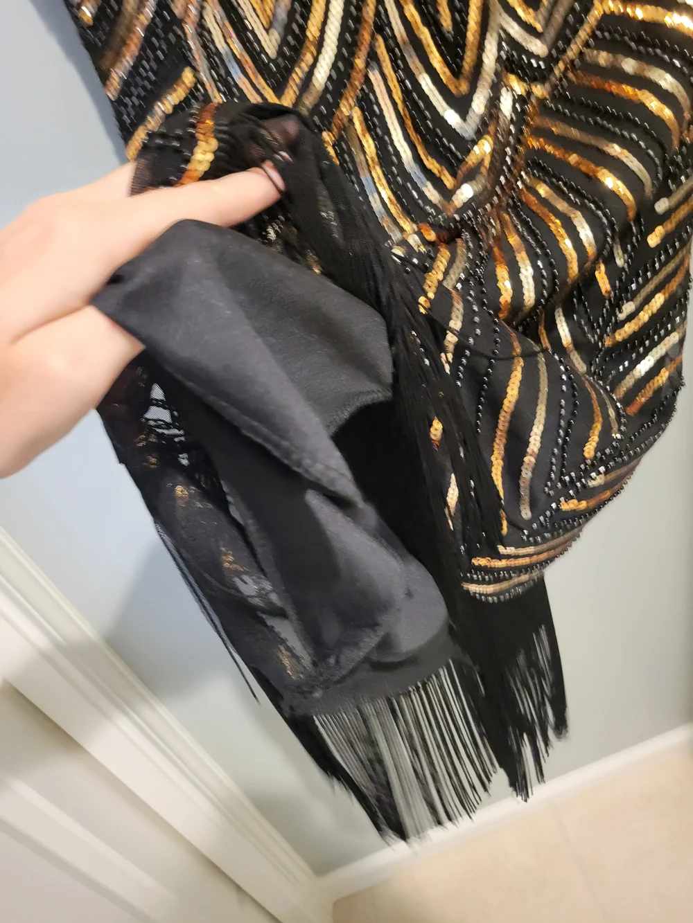 💃🏻Black and Gold Sequined Flapper Dress READ - Picture 8 of 8